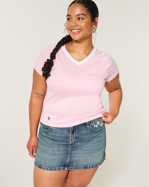 Kappa Low-Rise Denim Mini Skort