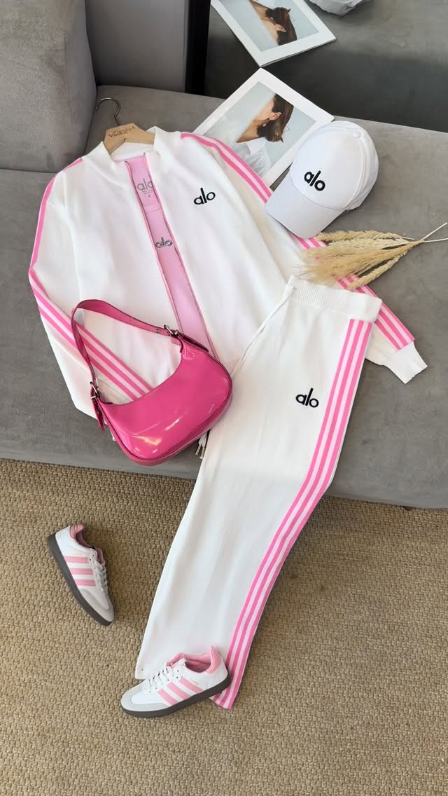 Final Sale 76% OFF | Unisex Track Suit – pinkish white