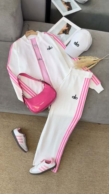 Final Sale 76% OFF | Unisex Track Suit – pinkish white