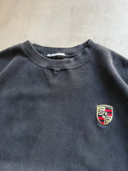 BLACK PORSCHE SWEATER - 1990S - L/M