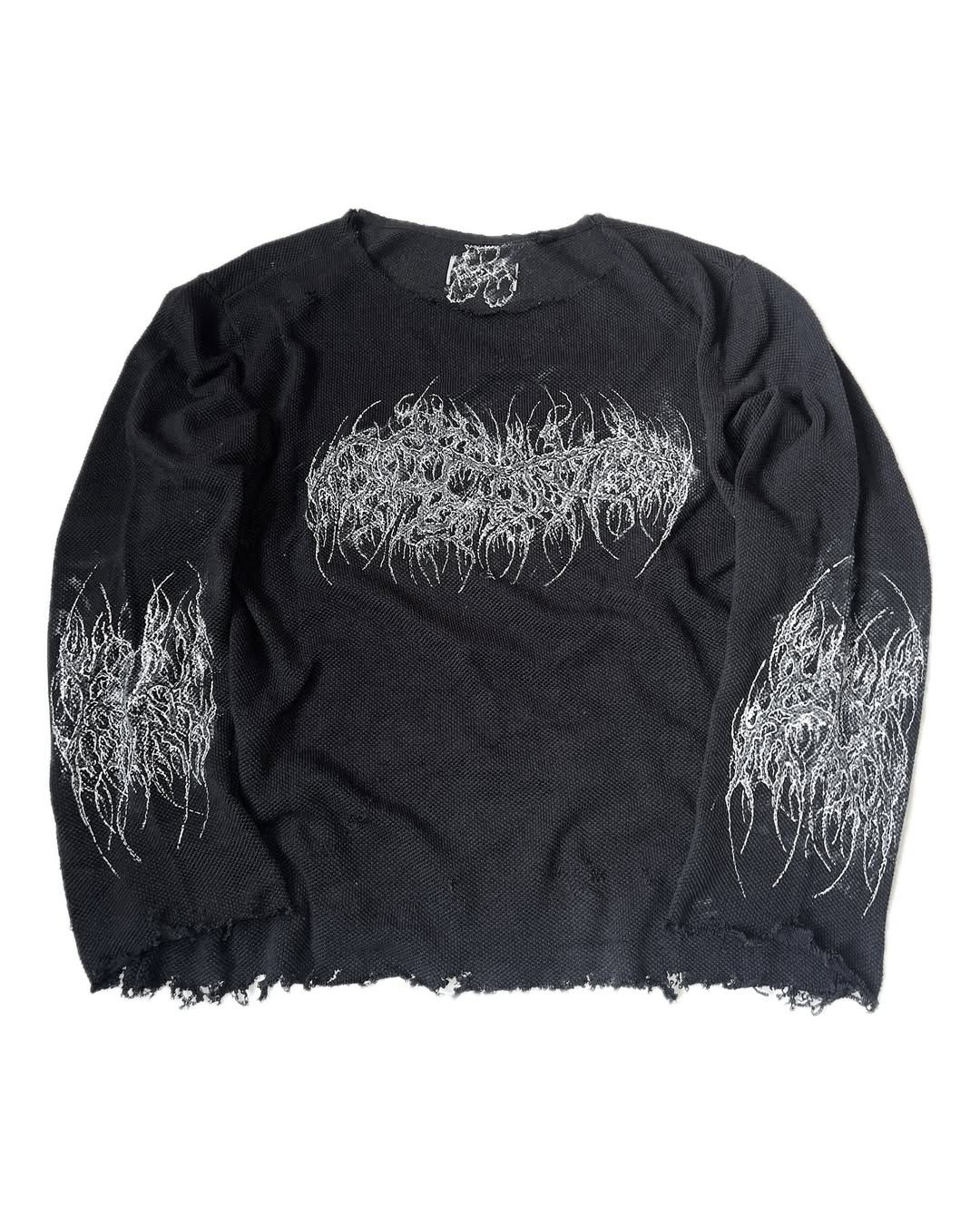 HANDPAINTED DISTRESSED SWEATER FROM THE CAVE