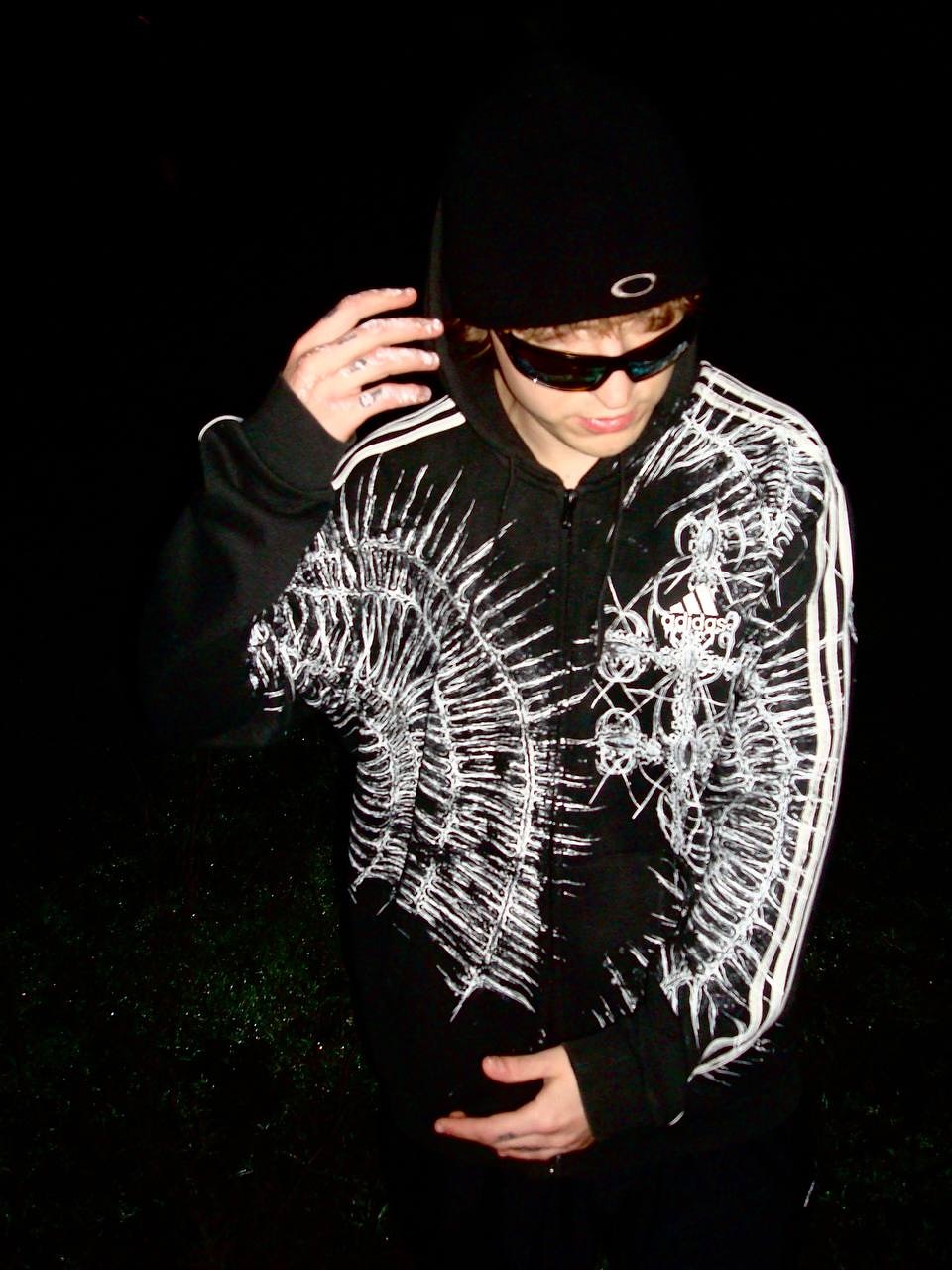 adidas  1of1 handpainted  hoodie