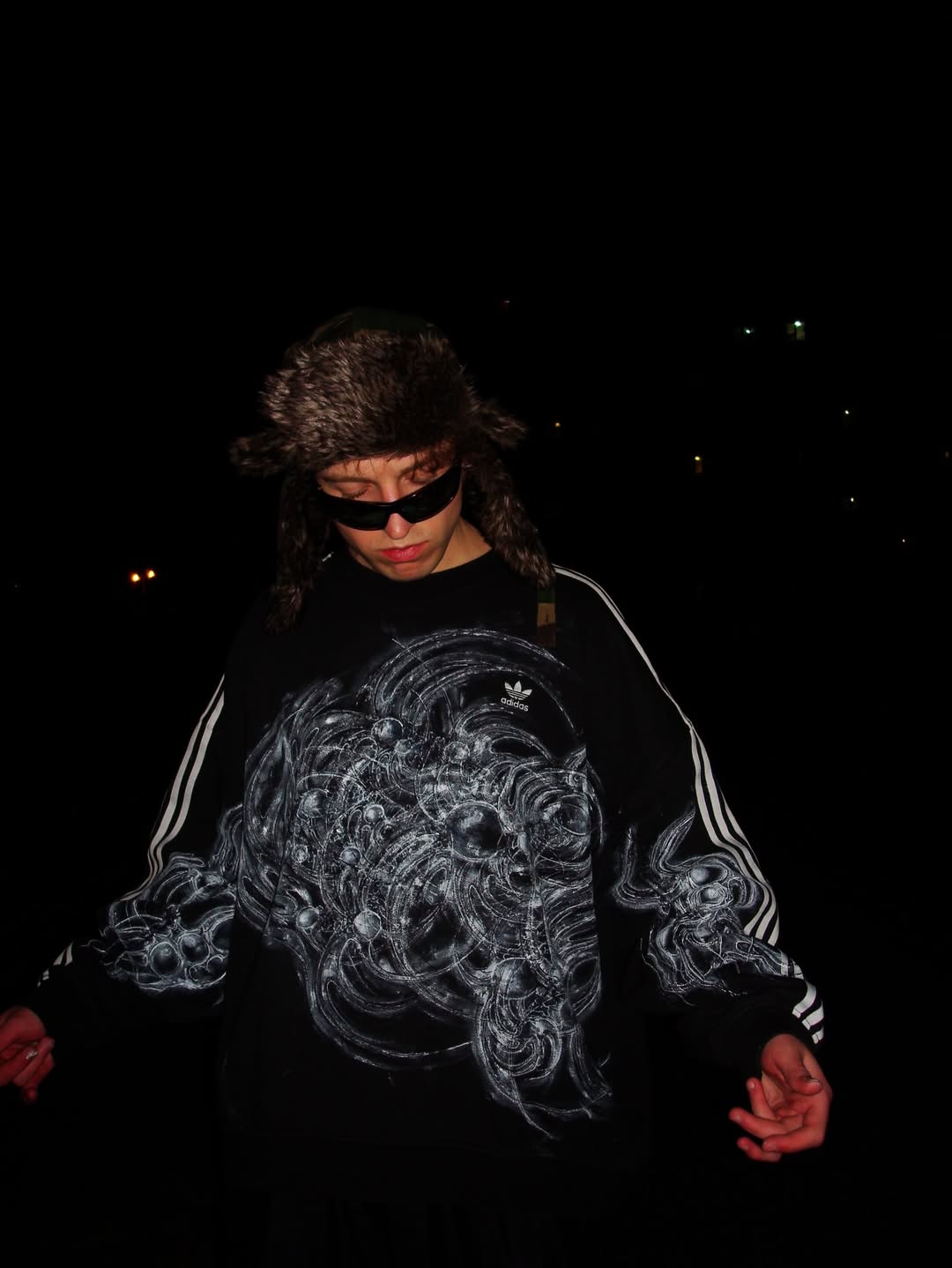 adidas  handpainted  hoodie