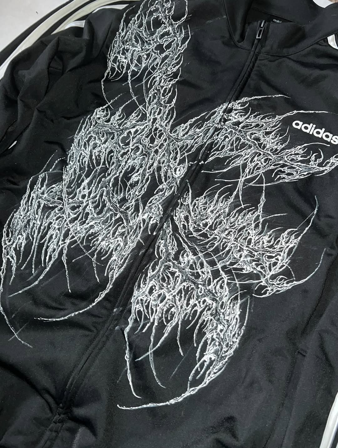 adidas  1of1 handpainted  zip jacket