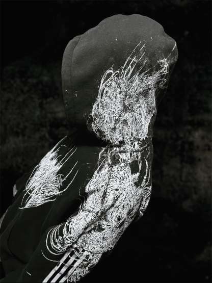 adidas  1of1 handpainted  hoodie