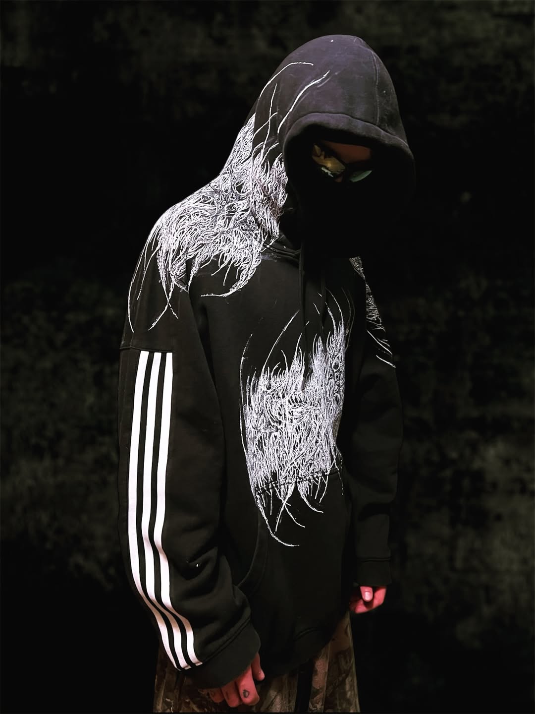 adidas  1of1 handpainted  hoodie