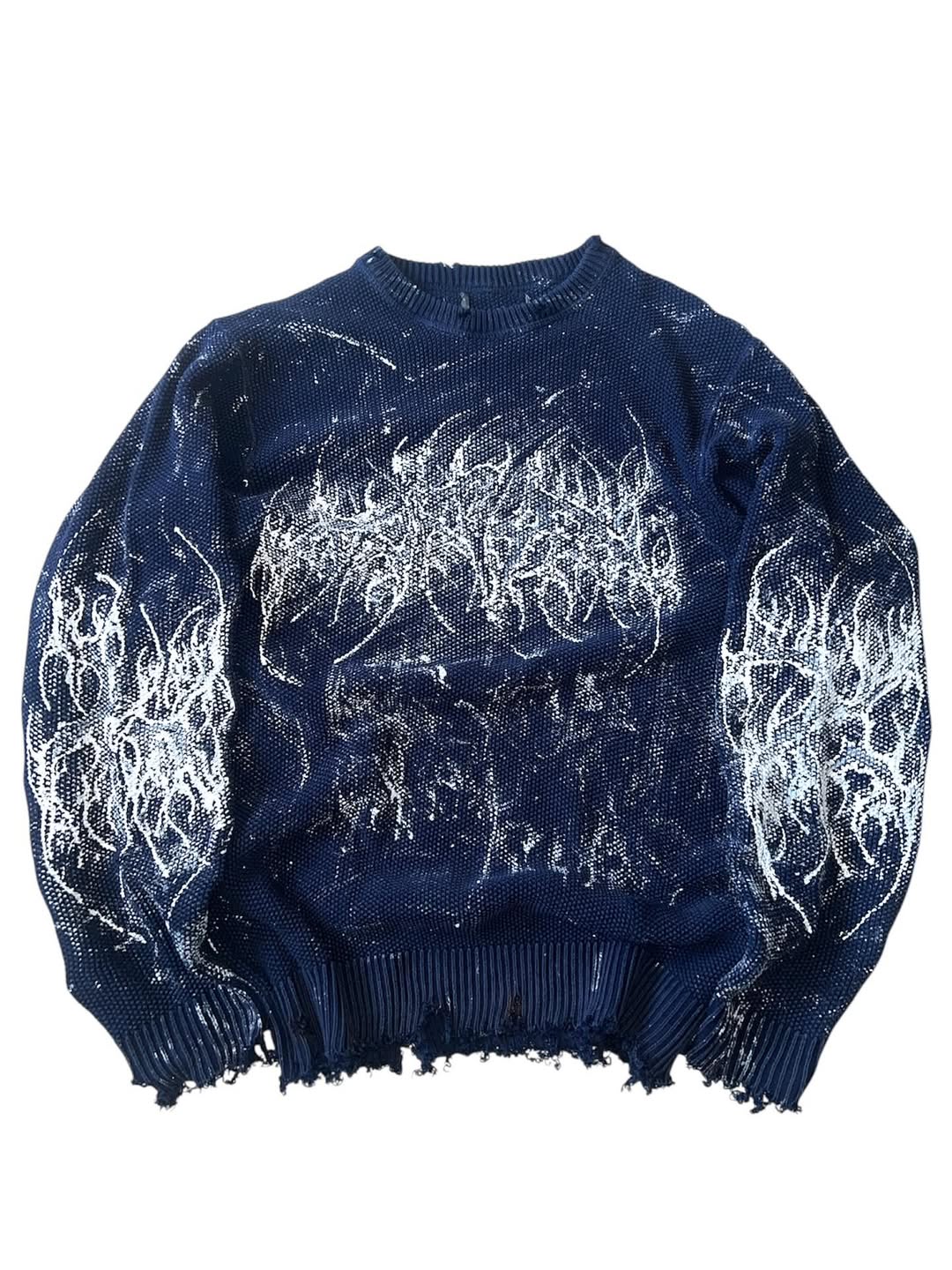 adidas 1of1 handpainted distressed sweater