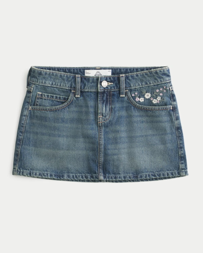 Kappa Low-Rise Denim Mini Skort