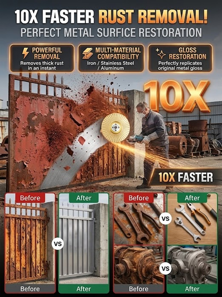【12,000-Ton Forged】🛡️Kutzall Pro™ - High-Pressure Zero-Porosity Disc, Shatters Oak in 3 Seconds！Flat, Curved, Inclined—One Disc Replaces Rasps & Hundreds of Sandpaper Pads！