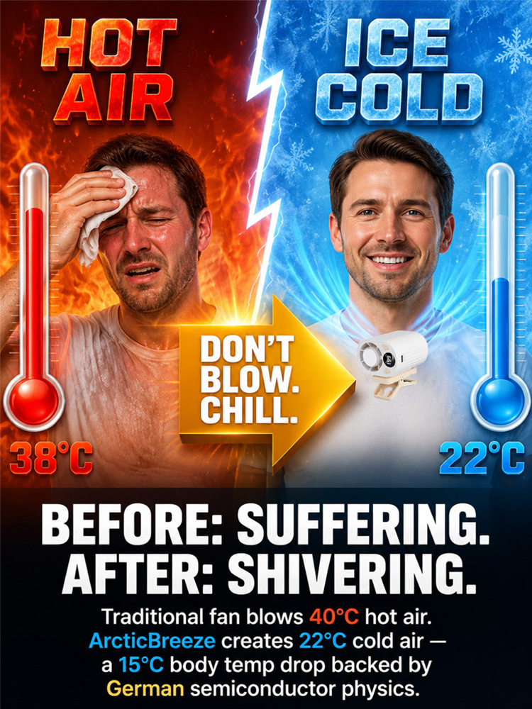 【3-in-1 Powerhouse】❄️TriCool Elite™ -16°C Blast in Seconds! Cooling + Airflow + Purification. Car, Home, Office, Camping!