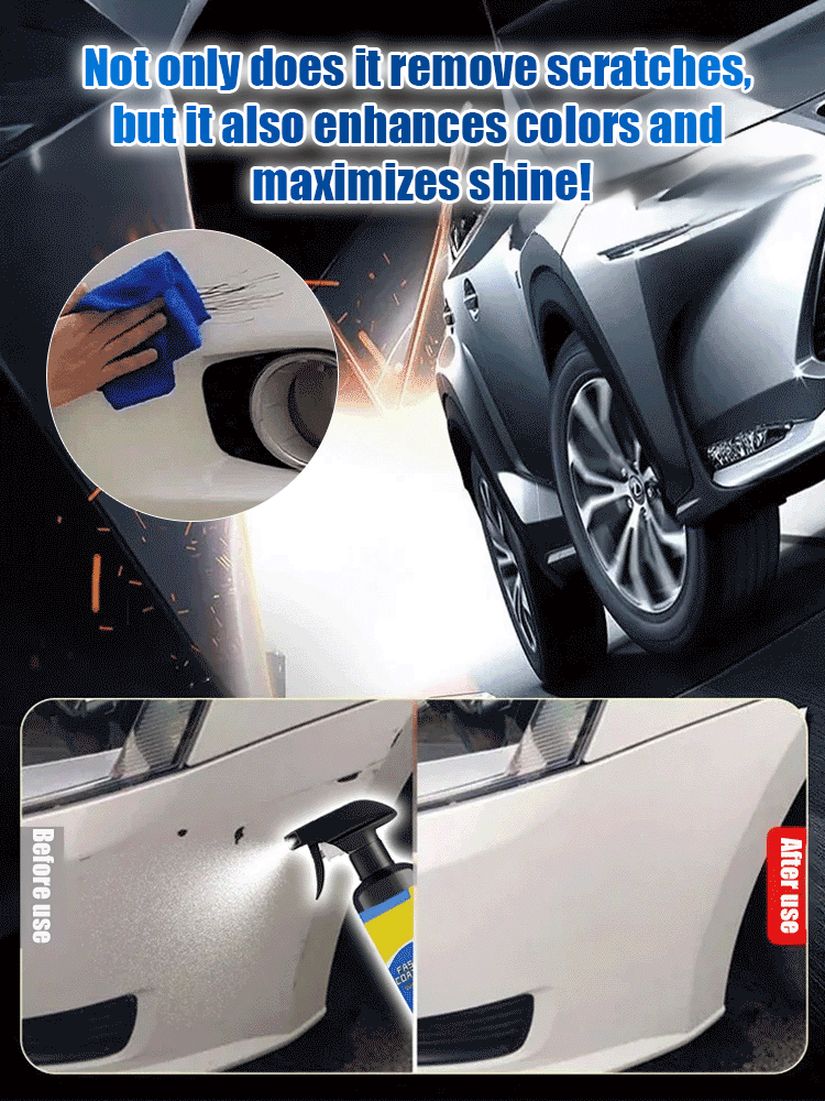 🌐Ultimate 5-in-1 Car Nano Coating Spray | Hydrophobic Ceramic Shield, Scratch Repair & High-Gloss Shine | Waterless Wash & UV Protection