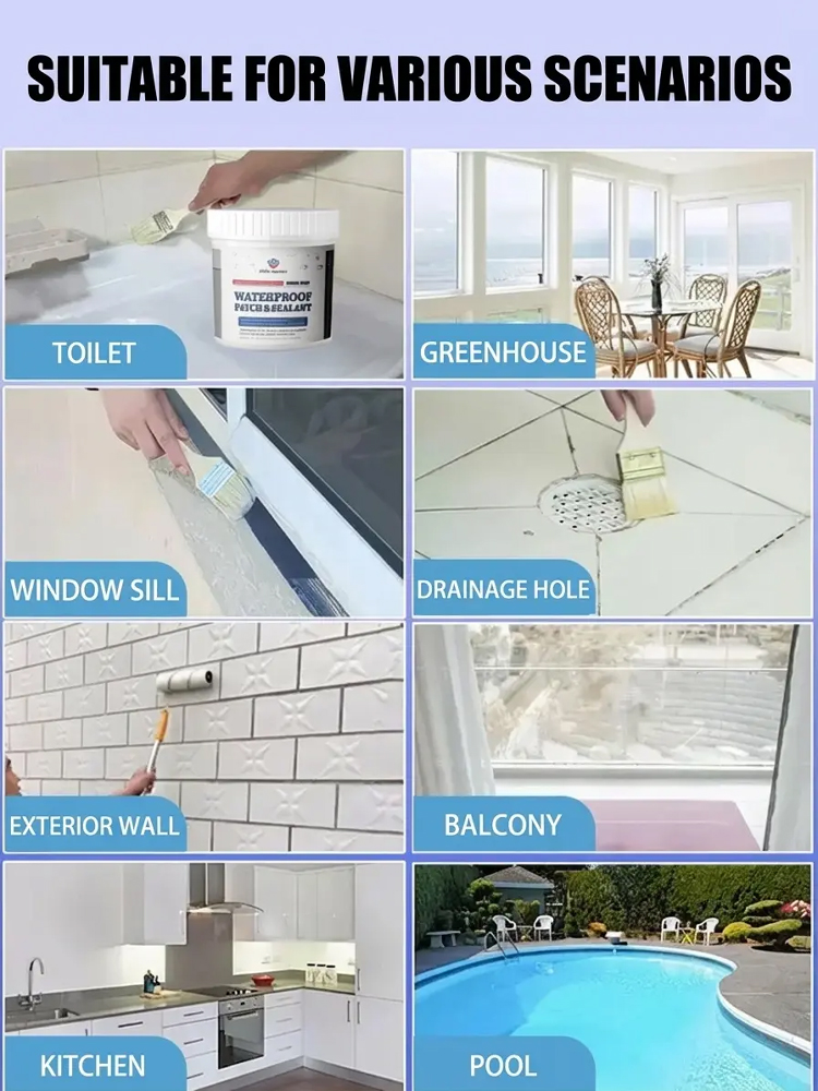 【DIY Pro Fix】🛡️LeakStop™ -  Clear, Odorless Waterproofing for Any Surface！Seals Wood, Tile, Metal, Concrete & More！