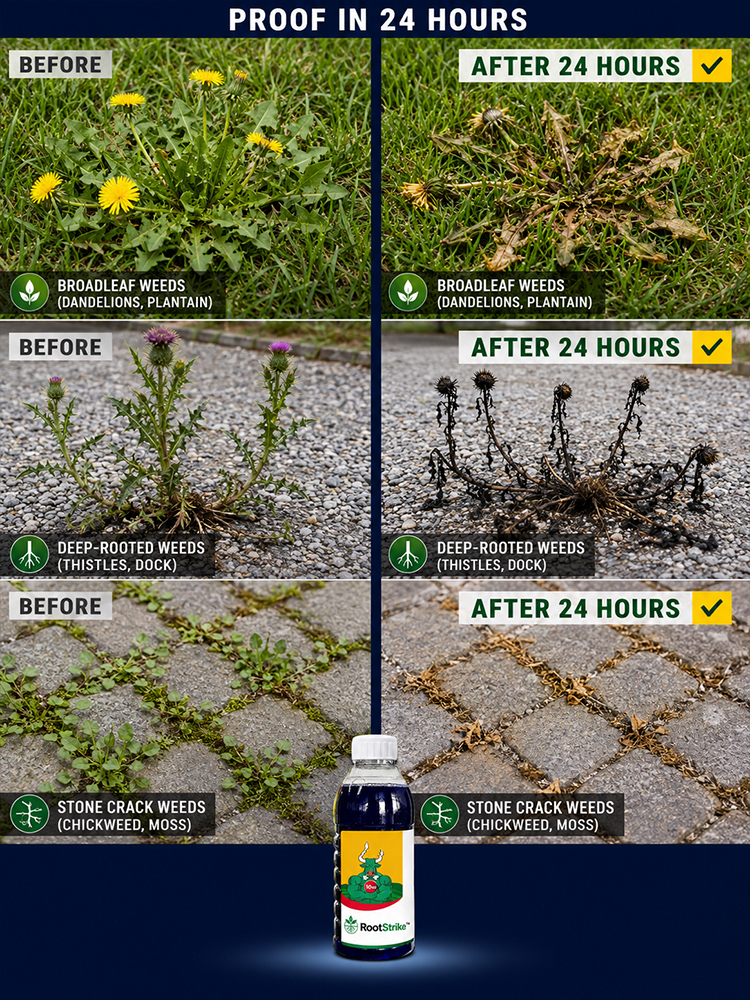 🌿 【50+ Stubborn Weeds】Fast-acting herbicide-8x faster, destroys to the root, zero regrowth