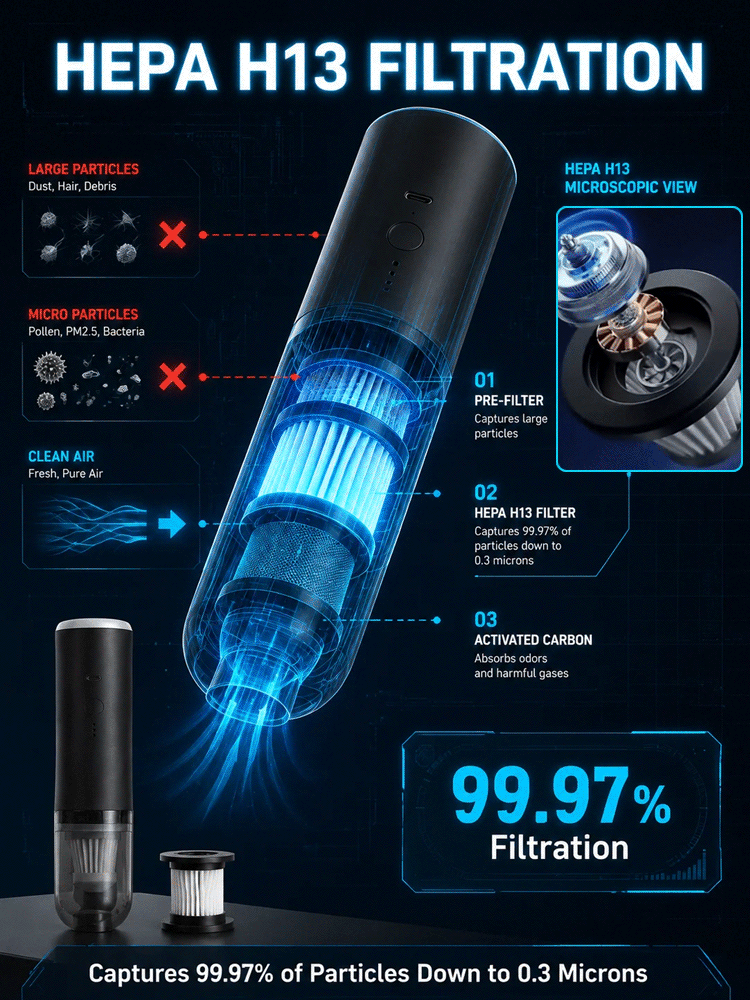 ⚡CleanPro™ 5-in-1 Vacuum & Blower - 3 Seconds to Dust-Free, 3 Minutes to Brand New!45,000Pa of Raw Power!