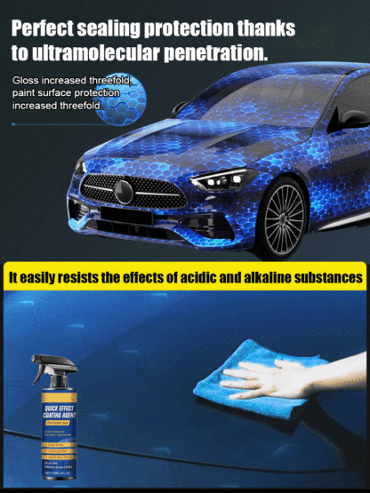 🌐Ultimate 5-in-1 Car Nano Coating Spray | Hydrophobic Ceramic Shield, Scratch Repair & High-Gloss Shine | Waterless Wash & UV Protection