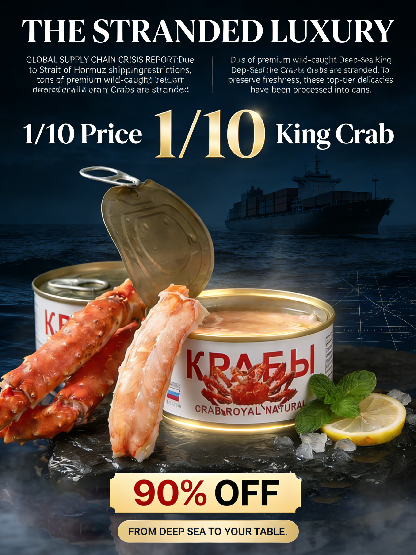 【Five-Star Flavor】🌟DeepSeaLegs™ -🦀 World’s Finest Giant Leg Meat！👅High Protein, Low Fat, 100% Natural！🍀