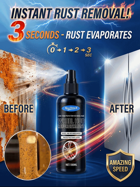 【🔥 Metal Rust Remover and Restorer】🍃Removes rust in 3 seconds - 🛡️Non-toxic and odorless - ✨Non-corrosive to metal - ⏱️Provides 50 years of rust protection