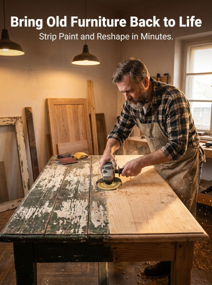 【12,000-Ton Forged】🛡️Kutzall Pro™ - High-Pressure Zero-Porosity Disc, Shatters Oak in 3 Seconds！Flat, Curved, Inclined—One Disc Replaces Rasps & Hundreds of Sandpaper Pads！