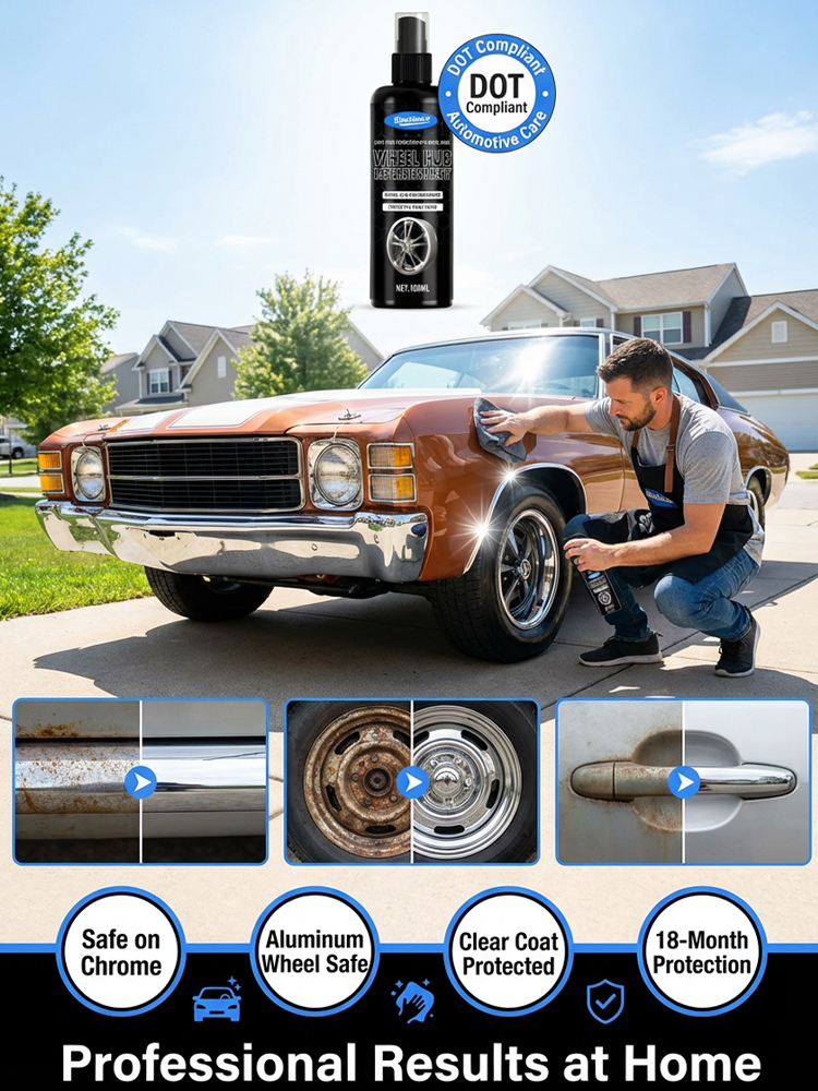 【🔥 Metal Rust Remover and Restorer】🍃Removes rust in 3 seconds - 🛡️Non-toxic and odorless - ✨Non-corrosive to metal - ⏱️Provides 50 years of rust protection