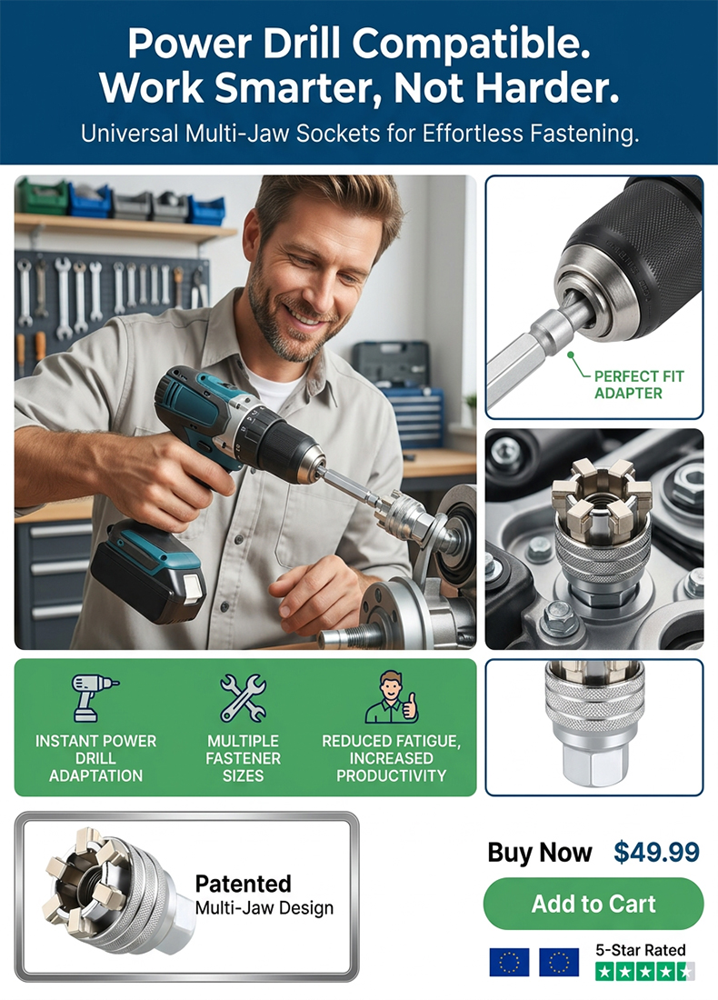 Adjustable Hex Magic Socket