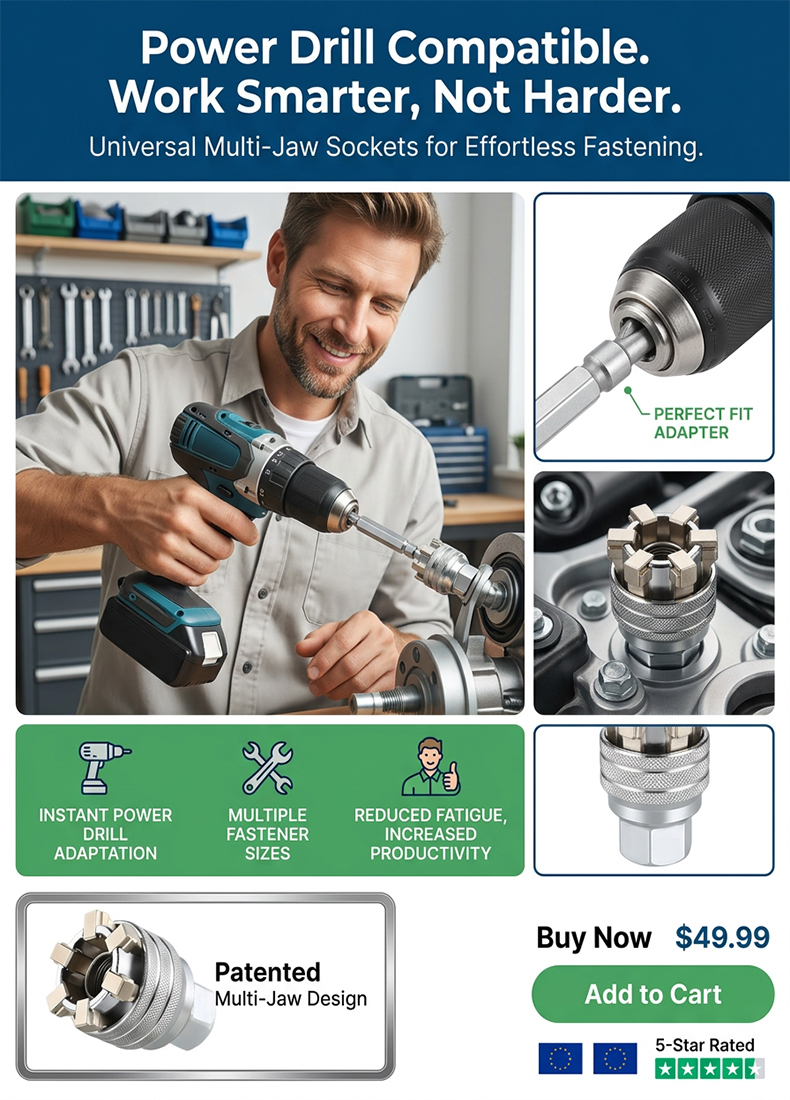 Adjustable Hex Magic Socket