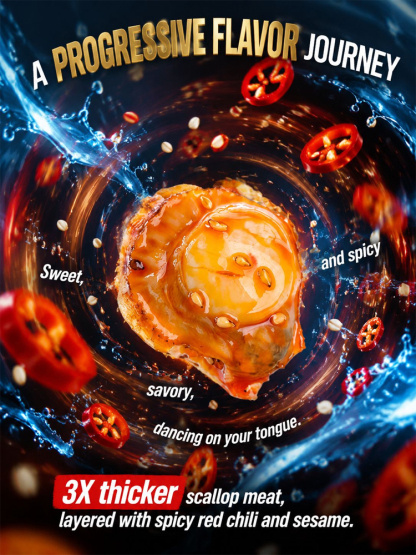 【Buy 1 Get 1 FREE】🦪✨Alaska Spicy Scallops | Natural Omega-3 Source, Keto Friendly Zero Guilt Seafood Snack