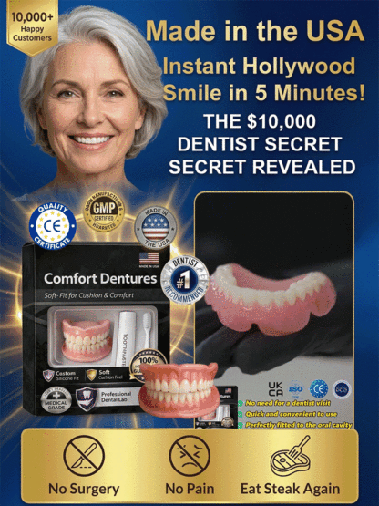 Premium Smart Denture Set: Mold a Secure, Slip-Free Fit at Home in Just 2 Minutes