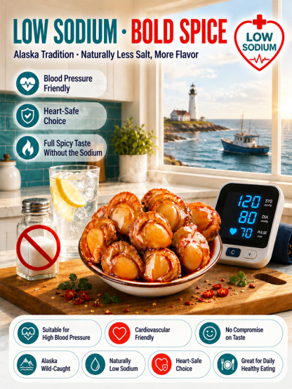 【Buy 1 Get 2 FREE】🦐✨Alaska Spicy Scallops | Natural Omega-3 Source, Keto Friendly Zero Guilt Seafood Snack