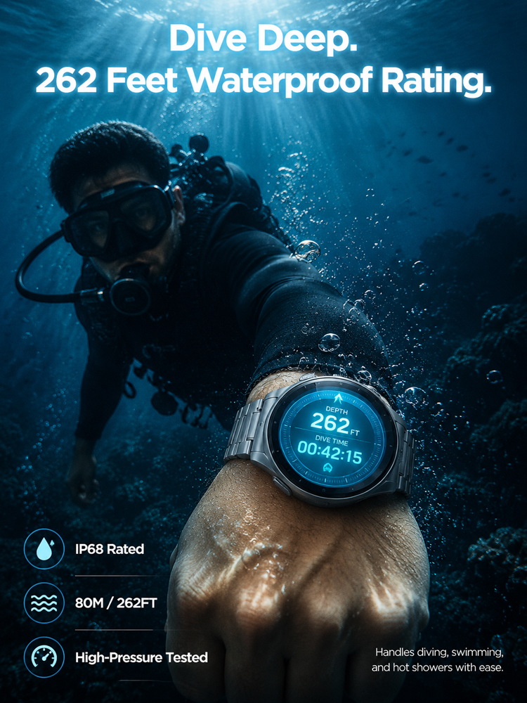 【Recommended by MDs!】WATCH4PRO Space Exploration Round Screen Smartwatch！US Technology: 10 Years Ahead of China！