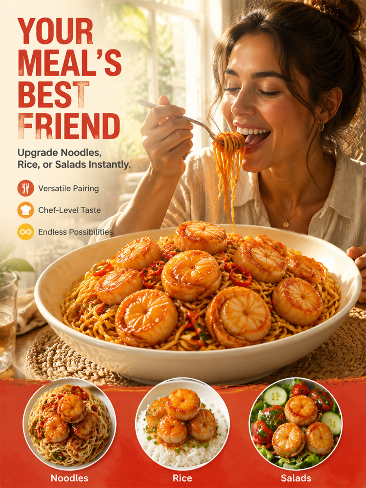 【Buy 1 Get 1 FREE】🦪✨Alaska Spicy Scallops | Natural Omega-3 Source, Keto Friendly Zero Guilt Seafood Snack