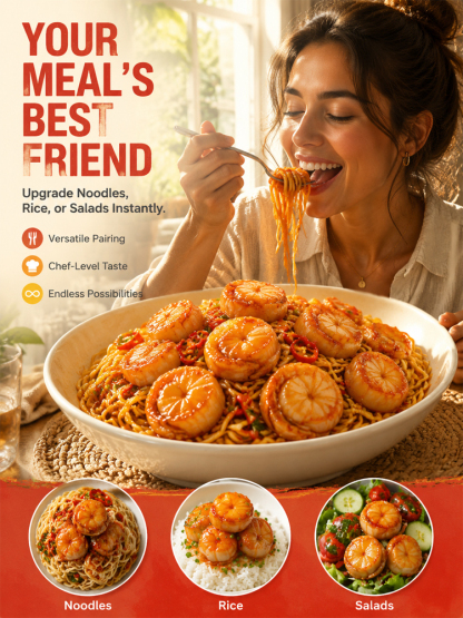 【Buy 1 Get 1 FREE】🦪✨Alaska Spicy Scallops | Natural Omega-3 Source, Keto Friendly Zero Guilt Seafood Snack