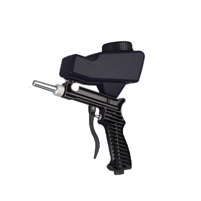 Small handheld pneumatic sandblasting gun