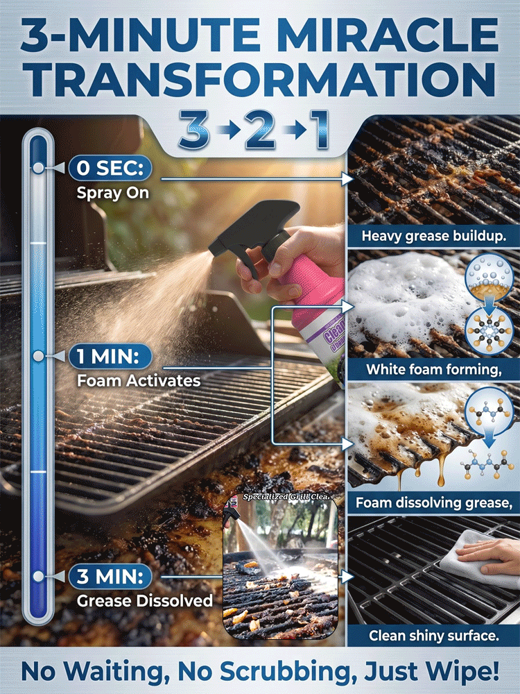 BBQ Season Bestseller: 3-Minute Heavy Grease Remover Magic Spray