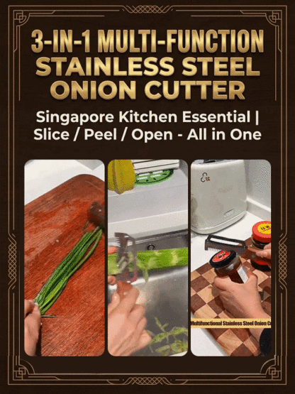 3-in-1 Multifunctional Stainless Steel Onion Cutter