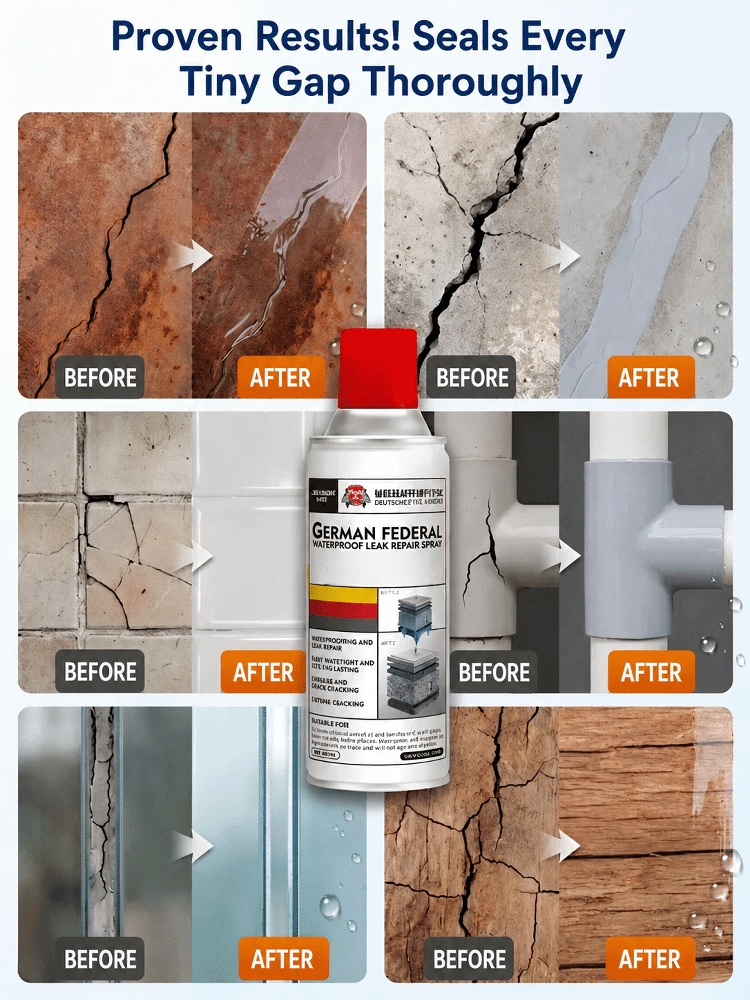 【10-year leak-proof guarantee】🛡️SubSeal Pro™ - German Quick Waterproof Penetration Spray-German submarine-grade tech