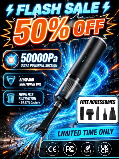 ⚡CleanPro™ 5-in-1 Vacuum & Blower - 3 Seconds to Dust-Free, 3 Minutes to Brand New!45,000Pa of Raw Power!