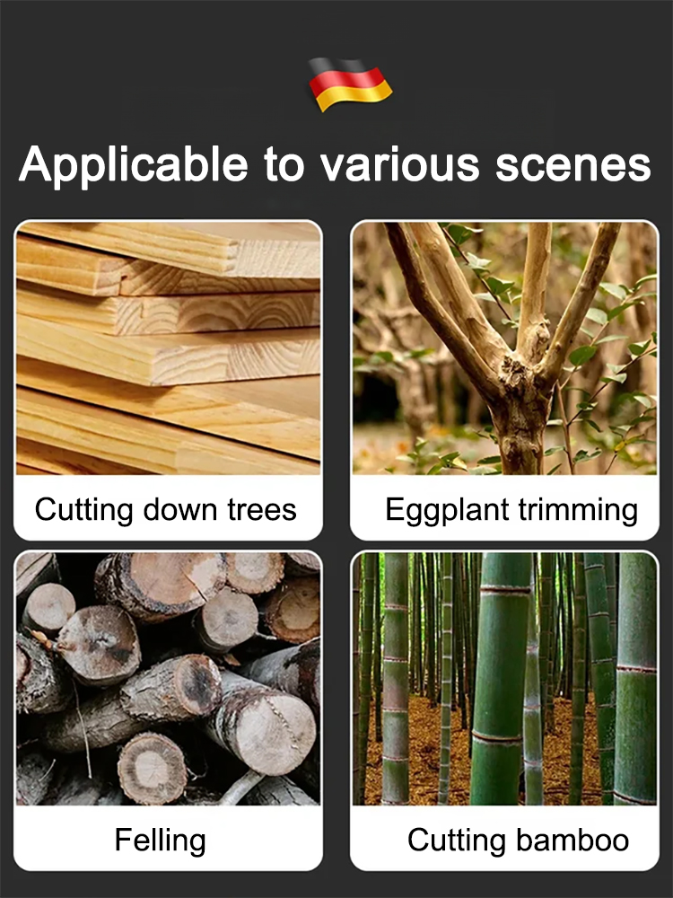 Cuts through 50cm thick wood in just 3 seconds！Operable with one hand！