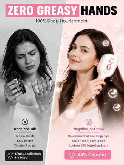 【3-Second Straight】✨SteamGlide Pro™ -Electric hair straightener with essential oil misting-Reduces breakage, promotes fuller-looking hair