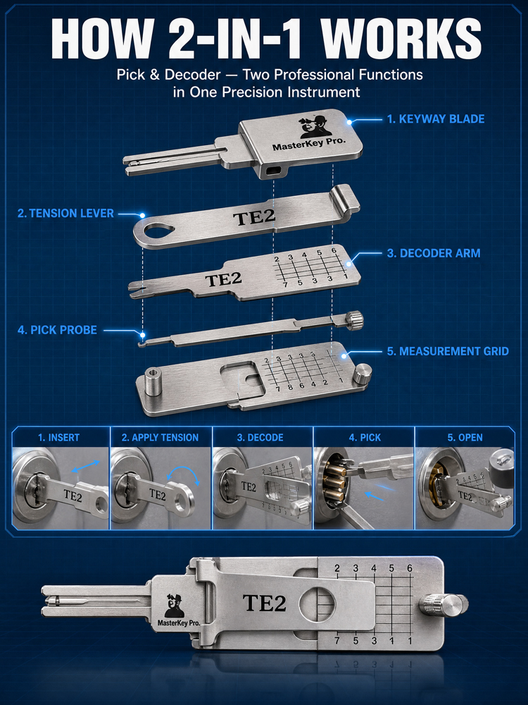 【Zero-Damage Design】SafeEntry Elite™ - Precision tension bars, no mechanical stress