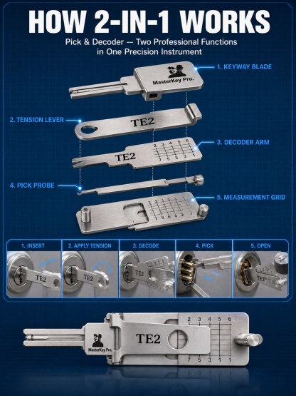 【Zero-Damage Design】SafeEntry Elite™ - Precision tension bars, no mechanical stress
