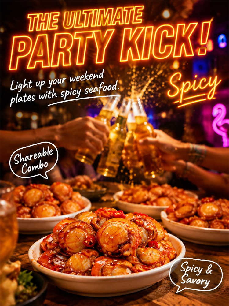 【Buy 1 Get 1 FREE】🦪✨Alaska Spicy Scallops | Natural Omega-3 Source, Keto Friendly Zero Guilt Seafood Snack