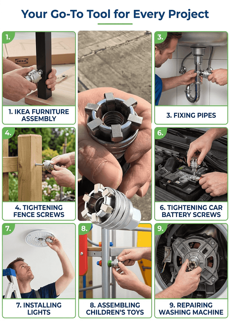 Adjustable Hex Magic Socket