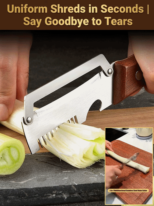 3-in-1 Multifunctional Stainless Steel Onion Cutter