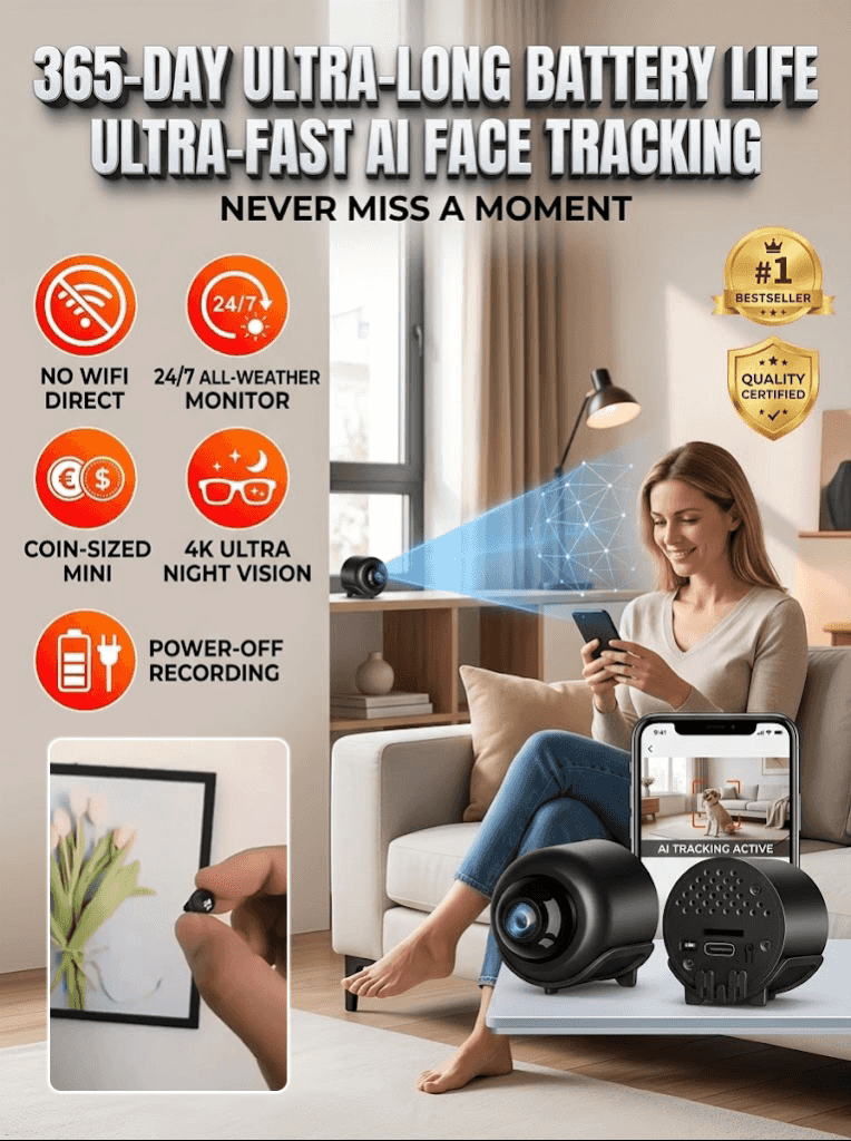 💗【Invisible Guardian】🎥MiniCam™ - World’s Smallest Wireless Security Camera！🏅 Professional-Grade Infrared Night Vision！