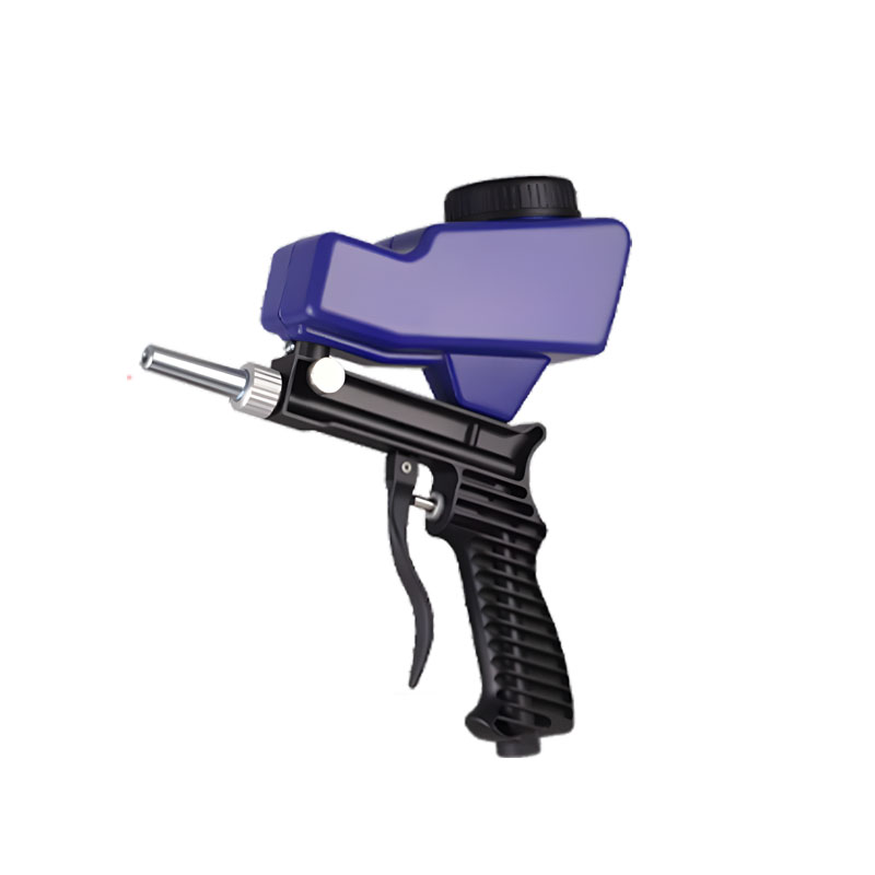 Small handheld pneumatic sandblasting gun