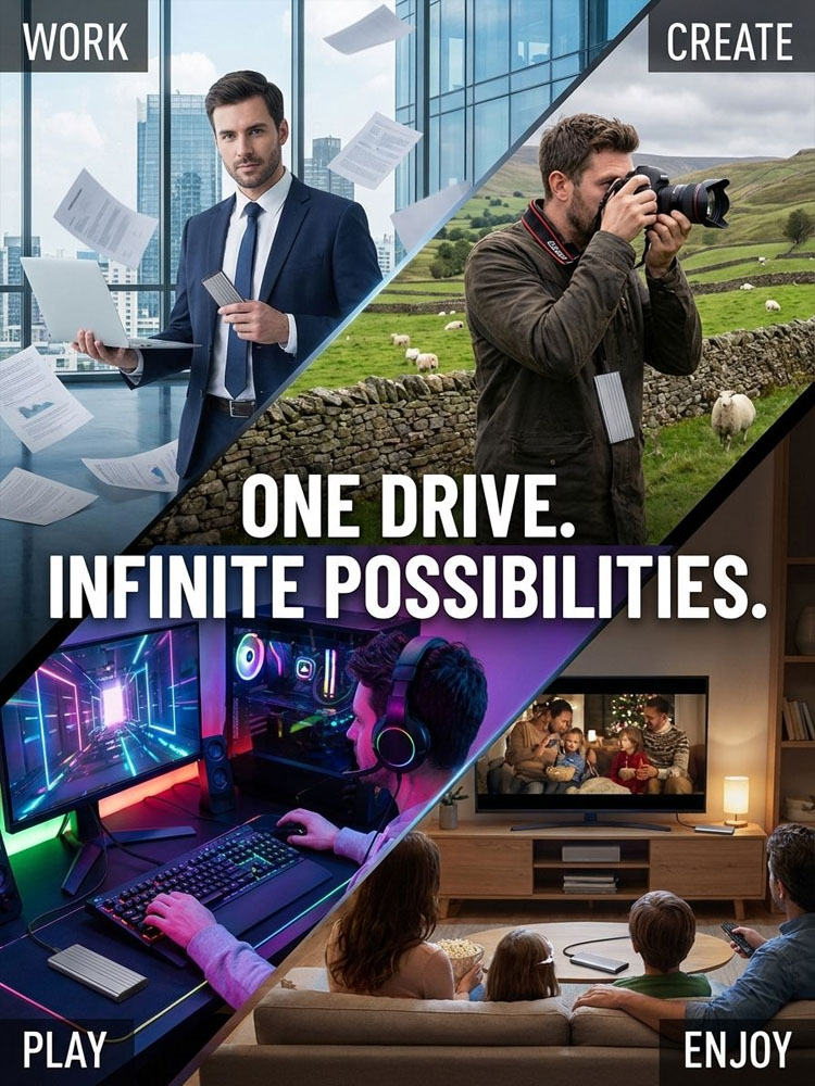 📱【Massive Storage】🛡️DataVault™ - NVMe NGFF SSD Portable Dual Protocol, No Monthly Fees！⚡1,000MB/s Transfer Speed！ 🏅Instant Connection for iPhone, Camera & Laptop！