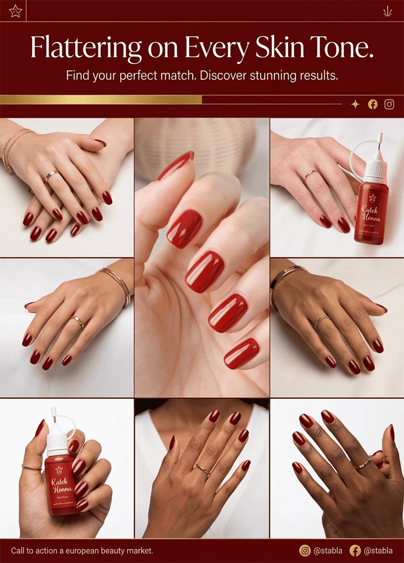 【Plant-Based Beauty】💅AncientArt™ - Modern Henna Meets Traditional Craftsmanship!  🍃Safe, Vibrant, and Long-Lasting Nail Stain!💖