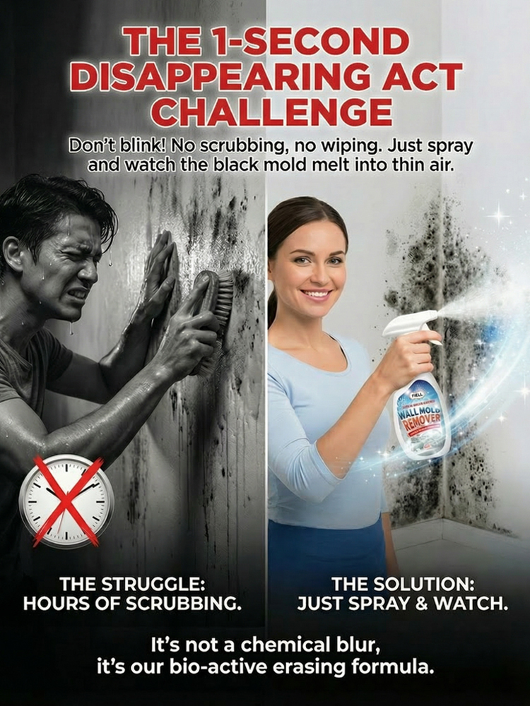 【3-Second Mold Killer】🛡️MoldGone™ - Erase 10-Year Mold in Seconds! Non-Toxic, Chlorine-Free, Baby-Safe!