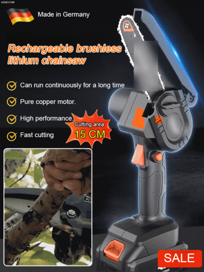 Cuts through 50cm thick wood in just 3 seconds！Operable with one hand！