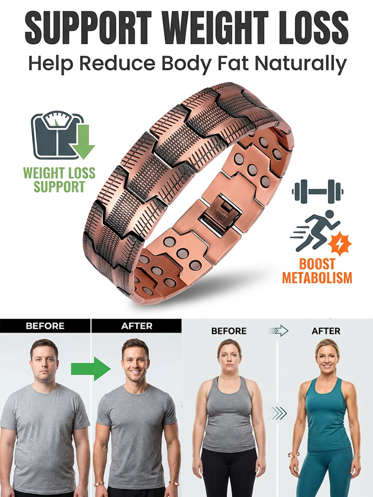 [Upgraded, Widened, Enhanced] Copper Magnetic Therapy Bracelet